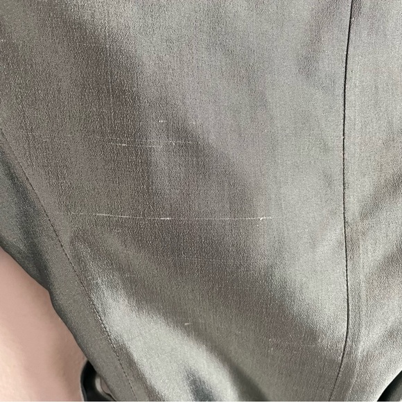 Max Mara Silk 2 Piece Set Wrap Jacket + Pencil Skirt Pianoforte Green Size 4 - Picture 15 of 16